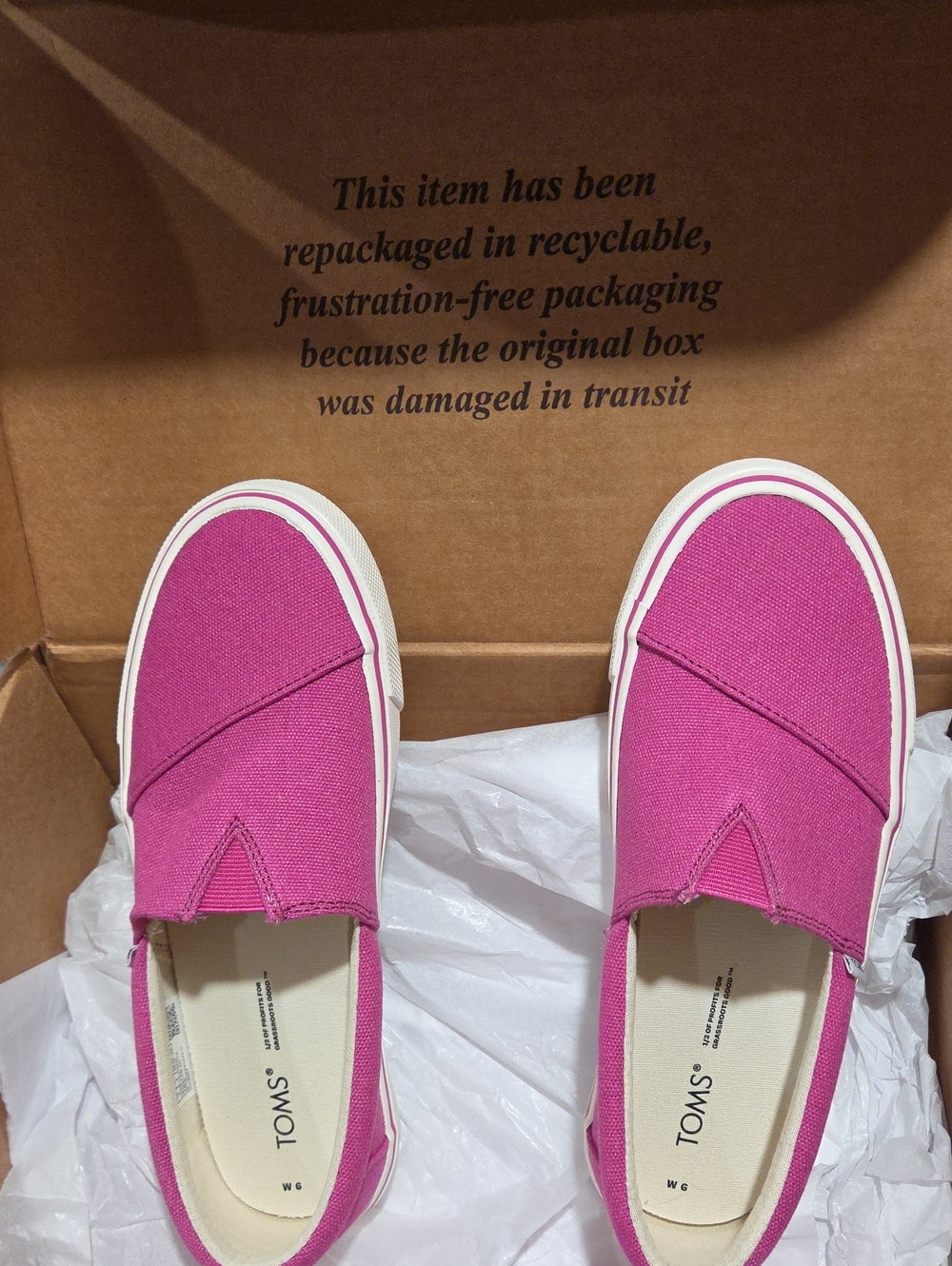 Toms Women's Slip-On Canvas Loafers - Bright Pink
